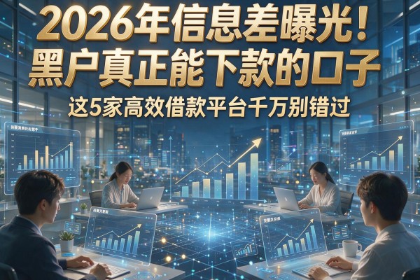 2026年信息差曝光！黑户真正能下款的口子，这5家高效借款平台千万别错过