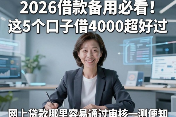 2026借款备用必看!这5个口子借4000超好过,网上贷款哪里容易通过审核一测便知!
