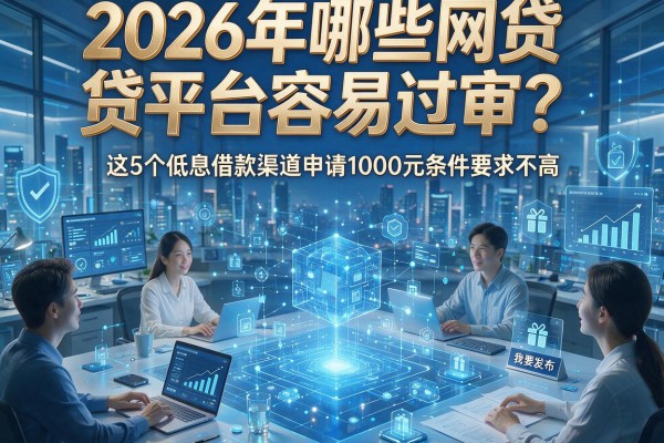 2026年哪些网贷平台容易过审？这5个低息借款渠道申请1000元条件要求不高！