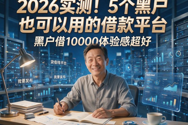 2026实测！5个黑户也可以用的借款平台，黑户借10000体验感超好