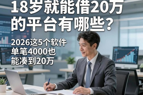 18岁就能借20万的平台有哪些?2026这5个软件单笔4000也能凑到20万!