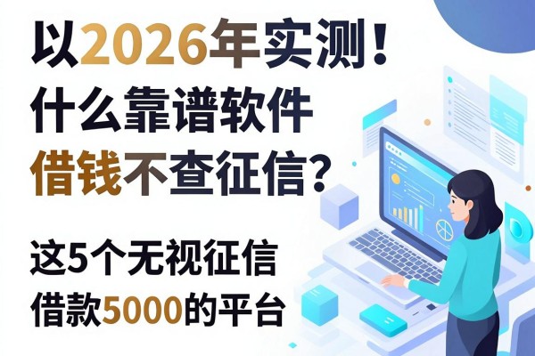 2026年实测!什么靠谱软件借钱不查征信?这5个无视征信借款5000的平台用过都说满意