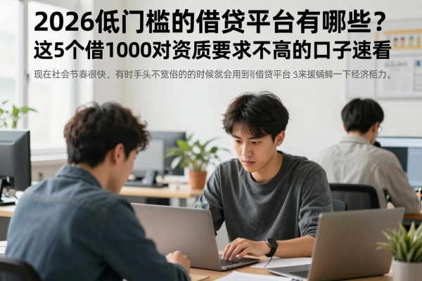 2026低门槛的借贷平台有哪些?这5个借1000对资质要求不高的口子速看