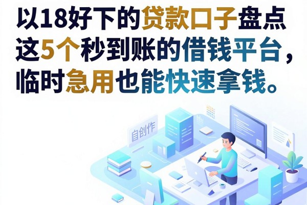 18好下的贷款口子盘点:这5个秒到账的借钱平台,临时急用也能快速拿钱