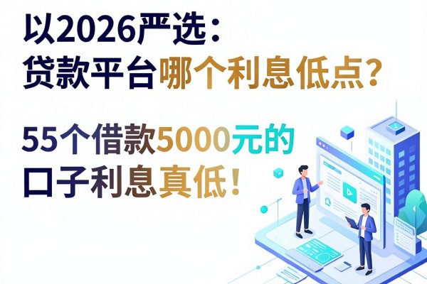 2026严选:贷款平台哪个利息低正规一点?这5个借款5000元的口子利息真低!