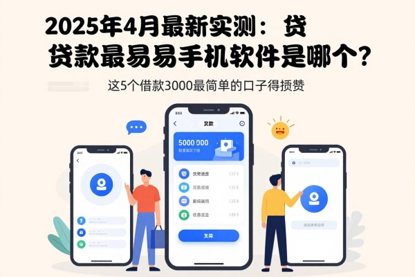 2025年4月最新实测：贷款最容易的手机软件是哪个？这5个借款3000最简单的口子值得称赞