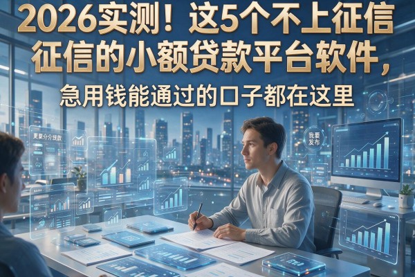 2026实测！这5个不上征信的小额贷款平台软件，急用钱能通过的口子都在这里