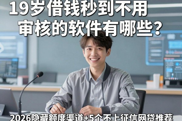 19岁借钱秒到不用审核的软件有哪些?2026隐藏额度渠道+5个不上征信网贷推荐