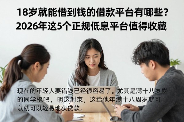 18岁就能借到钱的借款平台有哪些?2026年这5个正规低息平台值得收藏