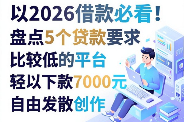 2026借款必看！盘点5个贷款要求比较低的平台，轻松下款7000元