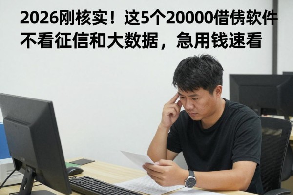 2026刚核实!这5个20000借款软件不看征信和大数据,急用钱速看
