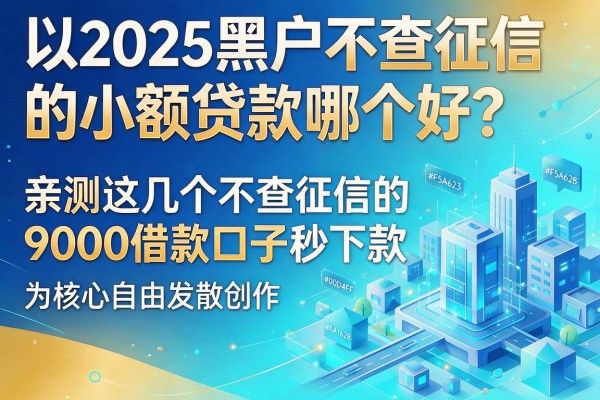 2025黑户不查征信的小额贷款哪个好？亲测这几个不查征信的9000借款口子秒下款