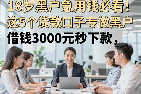 18岁黑户急用钱必看!这5个贷款口子专做黑户,借钱3000元秒下款适配紧急周转