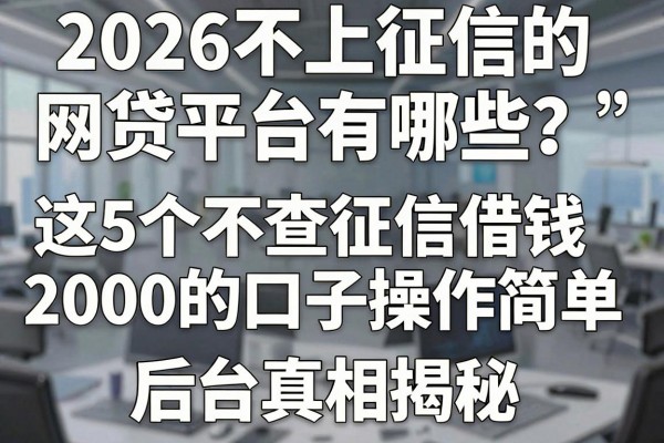 2026不上征信的网贷平台有哪些?这5个不查征信借钱2000的口子操作简单,后台真相揭秘!