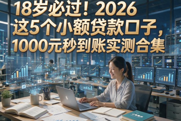 18岁必过！2026这5个小额贷款口子，1000元秒到账实测合集