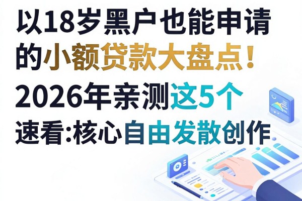 18岁黑户也能申请的小额贷款大盘点！2026年亲测这5个，速看
