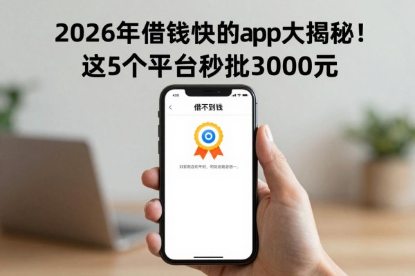 2026年借钱很快的app大揭秘!这5个平台秒批3000元