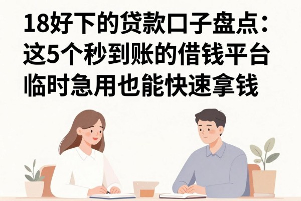18好下的贷款口子盘点:这5个秒到账的借钱平台,临时急用也能快速拿钱