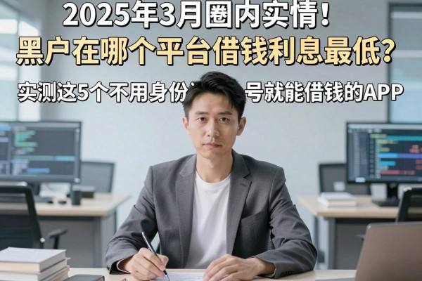 2025年3月圈内实情!黑户在哪个平台借钱利息最低?实测这5个不用身份证号就能借钱的APP