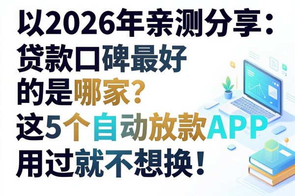 2026年亲测分享：贷款口碑最好的是哪家？这5个自动放款APP用过就不想换！
