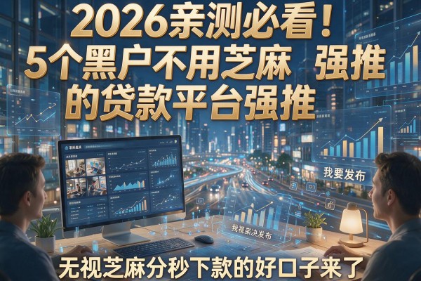 2026亲测必看！5个黑户不用芝麻的贷款平台强推，无视芝麻分秒下款的好口子来了