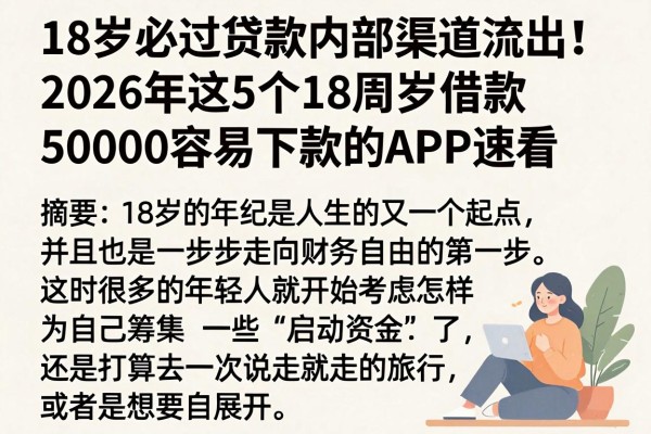 18岁必过贷款内部渠道流出!2026年这5个18周岁借款50000容易下款的APP速看