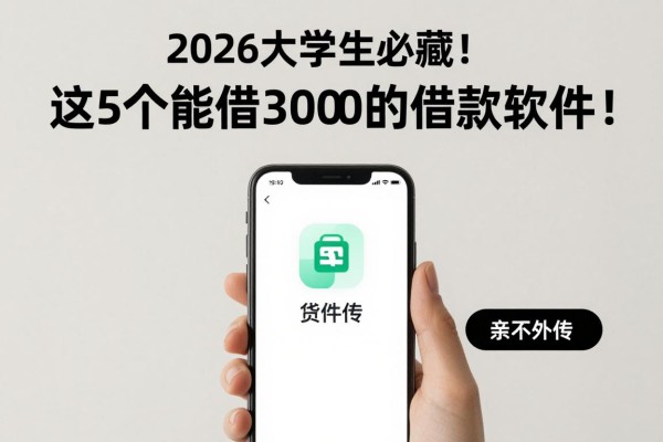 2026大学生必藏！这5个能借3000的借款软件，亲测可用绝不外传！
