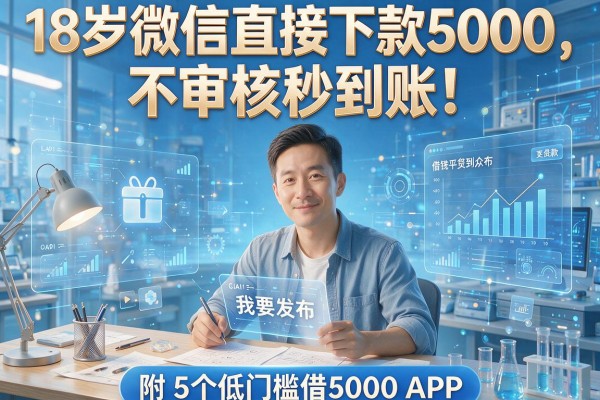 18岁微信直接下款5000，不审核秒到账！附5个低门槛借5000的APP