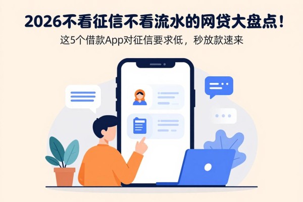 2026不看征信不看流水的网贷大盘点！这5个借款app对征信要求低，秒放款速来