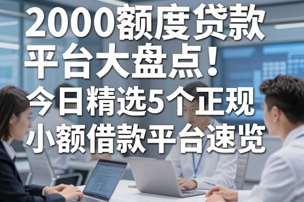 2000额度贷款平台大盘点!今日精选5个正规小额借款平台速览