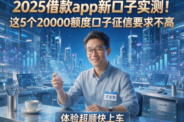2025借款app新口子实测！这5个20000额度口子征信要求不高，体验超顺快上车