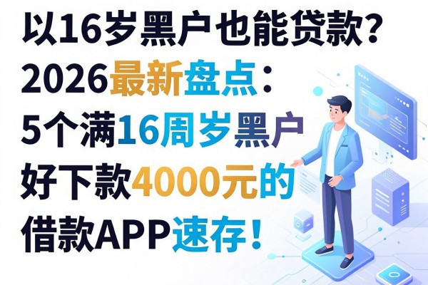 16岁黑户也能贷款?2026最新盘点:5个满16周岁黑户好下款4000元的借款APP速存!