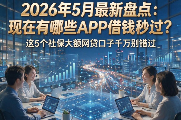 2026年5月最新盘点：现在有哪些APP借钱秒过？这5个社保大额网贷口子千万别错过！