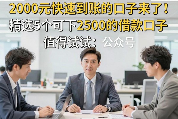 2000元快速到账的口子来了!精选5个可下2500的借款口子,值得试试