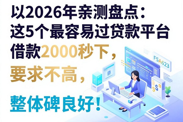 2026年亲测盘点:这5个最容易过审核的贷款平台,借款2000秒下、要求不高且整体口碑良好!