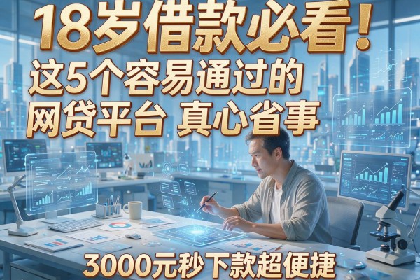 18岁借款必看！这5个容易通过的网贷平台真心省事，3000元秒下款超便捷