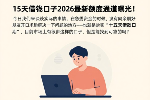 15天借钱口子2026最新额度通道曝光！手慢无速领