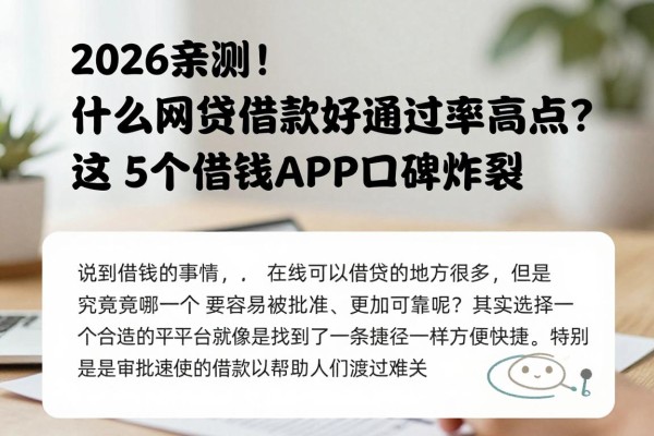 2026亲测!什么网贷借款好通过率高点?这5个借钱APP口碑炸裂