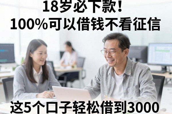 18岁必下款!100%可以借钱不看征信,这5个口子轻松借到3000