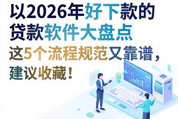 2026年好下款的贷款软件大盘点，这5个流程规范又靠谱，建议收藏！