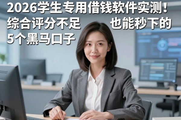 2026学生专用借钱软件实测!综合评分不足也能秒下的5个黑马口子