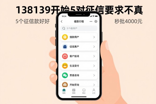 138139开头的手机号速看！这5个借款APP对征信要求不高，秒批4000元