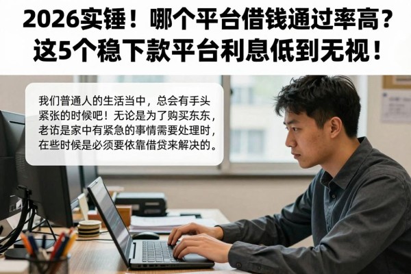 2026实锤！哪个平台借钱通过率高？这5个稳下款平台利息低到无视！