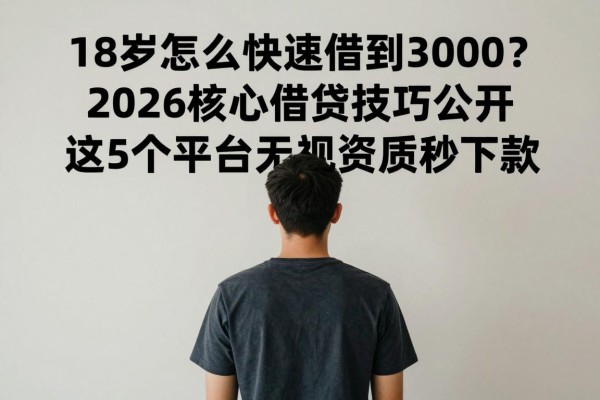 18岁怎么快速借到3000？2026核心借贷技巧公开，这5个平台无视资质秒下款