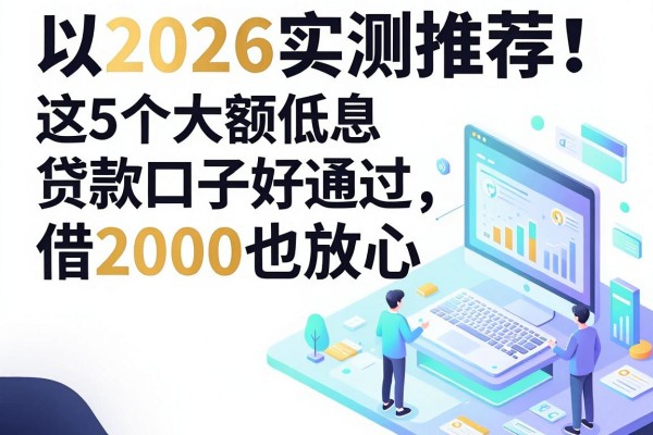 2026实测推荐!这5个大额低息贷款口子好通过,借2000也放心