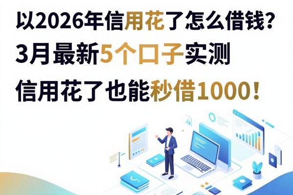 2026年信用花了怎么借钱?3月最新5个口子实测,信用花了也能秒借1000!