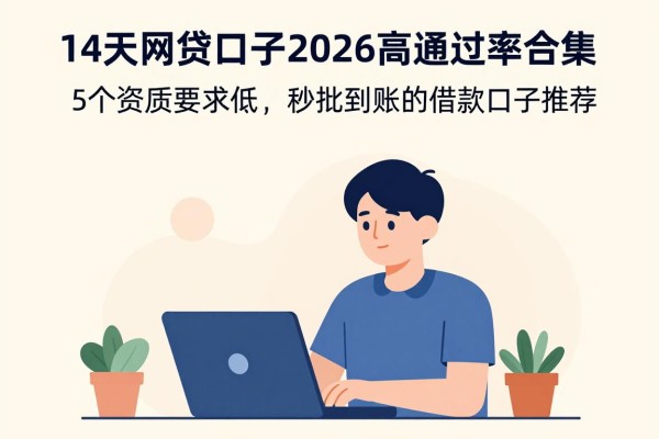 14天网贷口子2026高通过率合集！5个资质要求低、秒批到账的借款口子推荐