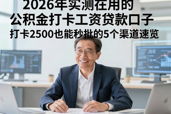 2026年实测在用的公积金打卡工资贷款口子,打卡2500也能秒批的5个渠道速览!
