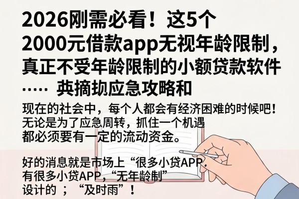 2026刚需必看!这5个2000元借款app无视年龄限制,真正不受年龄限制的小额贷款软件应急攻略