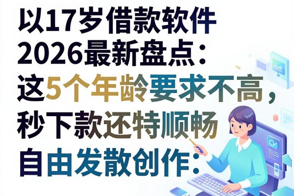 17岁借款软件2026最新盘点:这5个年龄要求不高、秒下款还特顺畅